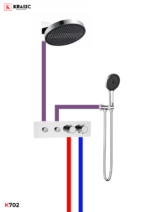 SEN TẮM ÂM TƯỜNG TRÒN KRASIC K702 - Ảnh 4