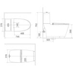 Bồn cầu 2 khối xả cảm ứng nắp điện tử INAX ACT-832 + CW-KA22AVN - Ảnh 2