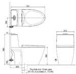 Bồn cầu 1 khối xả cảm ứng nắp điện tử INAX ACT-902 + CW-KB22AVN - Ảnh 2