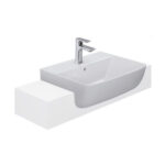 Chậu rửa mặt lavabo bán âm INAX L-345V (L345V) (L-345VFC)