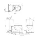 Bồn cầu 2 khối nắp rửa cơ INAX C-117A + CW-S15VN - Ảnh 2