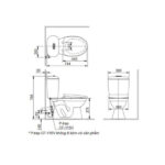 Bồn cầu 2 khối nắp rửa cơ INAX C-306A + CW-S15VN - Ảnh 2