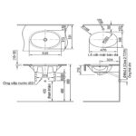 Chậu rửa mặt lavabo âm bàn INAX L-2293V/BW1 - Ảnh 7