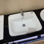 Chậu lavabo dương vành INAX AL-2398V (AL2398V) (AL-2398VFC) men Aqua Ceramic - Ảnh 3