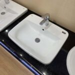 Chậu lavabo dương vành INAX AL-2398V (AL2398V) (AL-2398VFC) men Aqua Ceramic - Ảnh 4