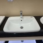 Chậu lavabo dương vành INAX AL-2398V (AL2398V) (AL-2398VFC) men Aqua Ceramic - Ảnh 6