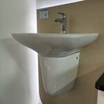 Chậu rửa lavabo treo tường INAX AL-289V (AL289V) (AL-289VFC) men Aqua Ceramic - Ảnh 3