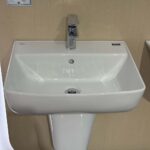 Chậu rửa lavabo treo tường INAX AL-312V (AL312V) (AL-312VFC) men Aqua Ceramic - Ảnh 2