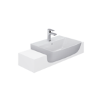 Chậu rửa mặt lavabo bán âm INAX AL-345V (AL345V) (AL-345VFC) men Aqua Ceramic