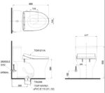 Bồn cầu TOTO MS855DE4 1 khối nắp rửa cơ TCW1211A - Ảnh 12