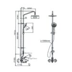 Bộ sen tắm cây nóng lạnh INAX BFV-1405S-2 (BFV1405S2) - Ảnh 2