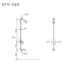 Bộ sen tắm âm tường INAX BFV-28S (BFV28S) nóng lạnh - Ảnh 2