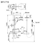 Bộ vòi sen cây nóng lạnh INAX BFV-70S (BFV70S) - Ảnh 6