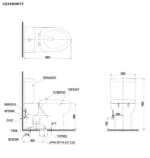 Bồn cầu 2 khối TOTO CS320DRT3 nắp đóng êm TC385VS - Ảnh 7