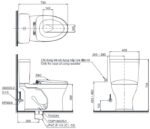 Bồn cầu 2 khối TOTO CS735DT2 nắp đóng êm TC393VS - Ảnh 2