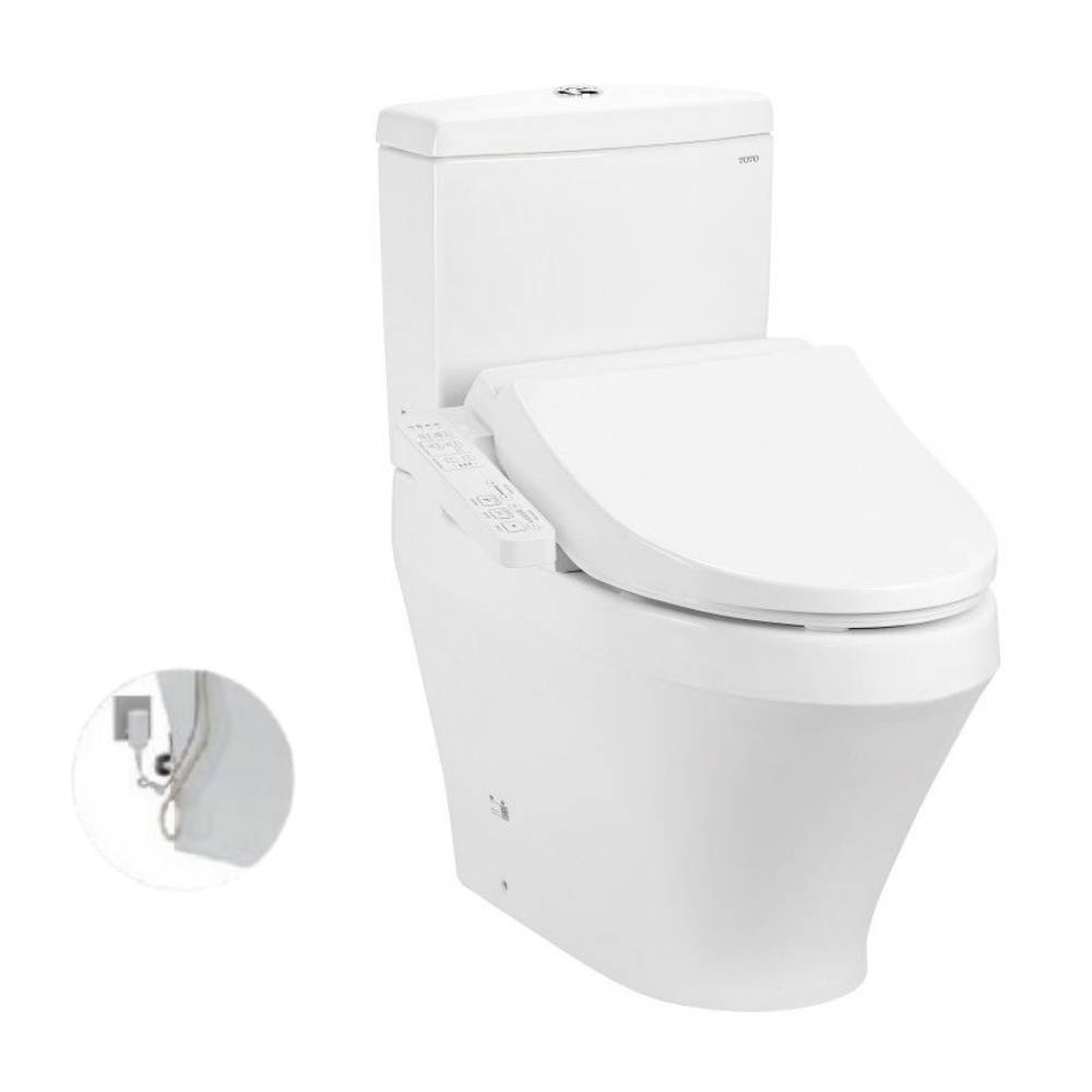 cs948dw18-xw-avt.jpg Bồn cầu TOTO CS948DW18 2 khối nắp điện tử TCF23710AAA Washlet C2 cơ bản - Ảnh 1