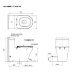 Bồn cầu TOTO CW166RB TCF33320GAA T53P100VR 1 khối nắp điện tử Washlet S2 - Ảnh 15