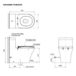 Bồn cầu TOTO CW166RB TCF34320GAA T53P100VR 1 khối nắp điện tử Washlet S5 - Ảnh 3