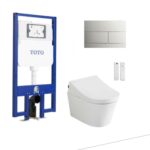 Bồn cầu treo tường nắp rửa điện tử S5 (giấu dây) xả tự động TOTO CW553C TCF34570GAA WH172AAT TCA502 MB171M#SS
