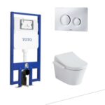 Bồn cầu treo tường điện tử (giấu dây) TOTO CW553C TCF33370GAA WH172AT TCA465 MB174P#SS