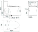 Bàn cầu một khối HL2 - Ảnh 6