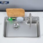 Chậu rửa chén Posco 304 Super Linen dập nổi KLUGER KH8048SLPlus (HARU Series) - Ảnh 10