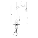 Vòi chậu bếp nóng lạnh dây rút STRONG KLUGER KLF0019C - Ảnh 2
