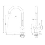 Vòi chậu bếp nóng lạnh RENE KLUGER KLF0021C - Ảnh 2