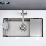 Chậu rửa chén Posco 304 Linen dập nổi KLUGER KU8844FSPlus (MOD Series) - Ảnh 4