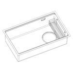 Chậu rửa chén Posco 304 Linen dập nổi KLUGER KY8045FS-S80 (TOYA Series) - Ảnh 5