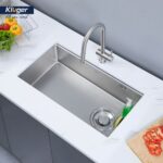 Chậu rửa chén Posco 304 Super Linen dập nổi KLUGER KY8045SL (TOYA Series) - Ảnh 6