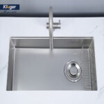 Chậu rửa chén Posco 304 Super Linen dập nổi KLUGER KY8045SL (TOYA Series) - Ảnh 5