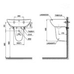 Chân chậu lavabo lửng TOTO L240HF - Ảnh 5