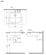 Chậu lavabo dương vành TOTO L763 (LT763) - Ảnh 10