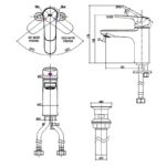 Vòi chậu nóng lạnh INAX LFV-1402S-R (LFV1402SR) - Ảnh 2