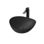 Chậu lavabo đặt bàn TOTO LT4704G19#MBL (LT4704G19MBL) đen mờ vành mỏng Linear Ceram