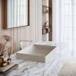 Chậu lavabo đặt bàn TOTO LT4715G17#MBE (LT4715G17MBE) be mờ vành mỏng Linear Ceram - Ảnh 3