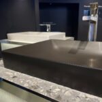 Chậu lavabo đặt bàn TOTO LT4715G17#MBL (LT4715G17MBL) đen mờ vành mỏng Linear Ceram - Ảnh 5