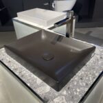 Chậu lavabo đặt bàn TOTO LT4715G17#MBL (LT4715G17MBL) đen mờ vành mỏng Linear Ceram - Ảnh 6