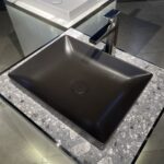 Chậu lavabo đặt bàn TOTO LT4715G17#MBL (LT4715G17MBL) đen mờ vành mỏng Linear Ceram - Ảnh 7