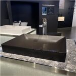 Chậu lavabo đặt bàn TOTO LT4715G17#MBL (LT4715G17MBL) đen mờ vành mỏng Linear Ceram - Ảnh 8