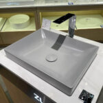 Chậu lavabo đặt bàn TOTO LT4715G17#MGR (LT4715G17MGR) xám mờ vành mỏng Linear Ceram - Ảnh 7