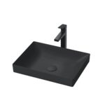 Chậu lavabo đặt bàn TOTO LT4715G19#MBL (LT4715G19MBL) đen mờ vành mỏng Linear Ceram