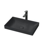 Chậu lavabo đặt bàn TOTO LT4716G19#MBL (LT4716G19MBL) đen mờ vành mỏng Linear Ceram