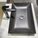 Chậu lavabo đặt bàn TOTO LT4716G19#MBL (LT4716G19MBL) đen mờ vành mỏng Linear Ceram - Ảnh 8