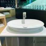 Chậu lavabo đặt bàn TOTO LT4724#XW (LT4724XW) trắng bóng vành mỏng Linear Ceram - Ảnh 4