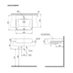 Chậu rửa mặt lavabo bán âm TOTO LW1315CBVN - Ảnh 2