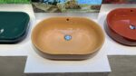 Chậu rửa lavabo đặt bàn TOTO LW896JW/F#MDR (LW896JWFMDR) màu cam vàng - Ảnh 4