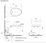 Bồn cầu 1 khối TOTO MS188VKT2 T53P100VR nắp đóng êm TC393VS - Ảnh 6
