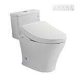 Bồn cầu TOTO MS857CDW25 1 khối nắp điện tử Washlet S5 TCF34461GAA giấu dây